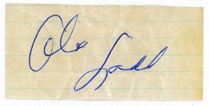 Alan Ladd's Autograph
