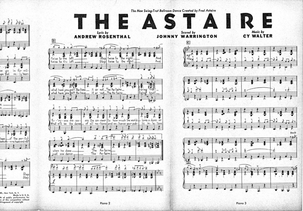 The Astaire Orchestral Score Piano Pages 2 and 3