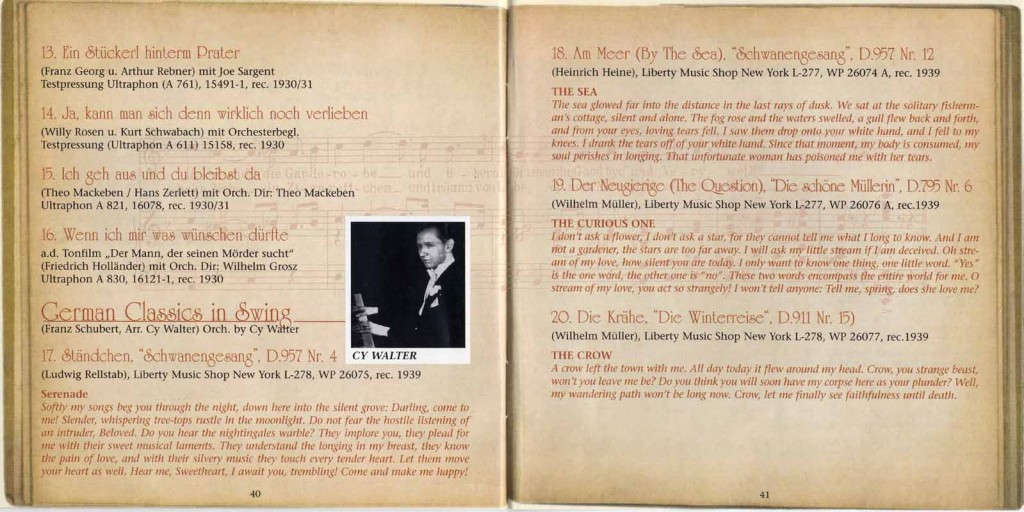 Greta Keller Bear Family Records CD Liner Notes Pages 40 And 41