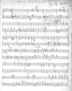 Music For Twilight Handwritten Score By Cy Page 1