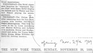 New York Times 11.26.1939