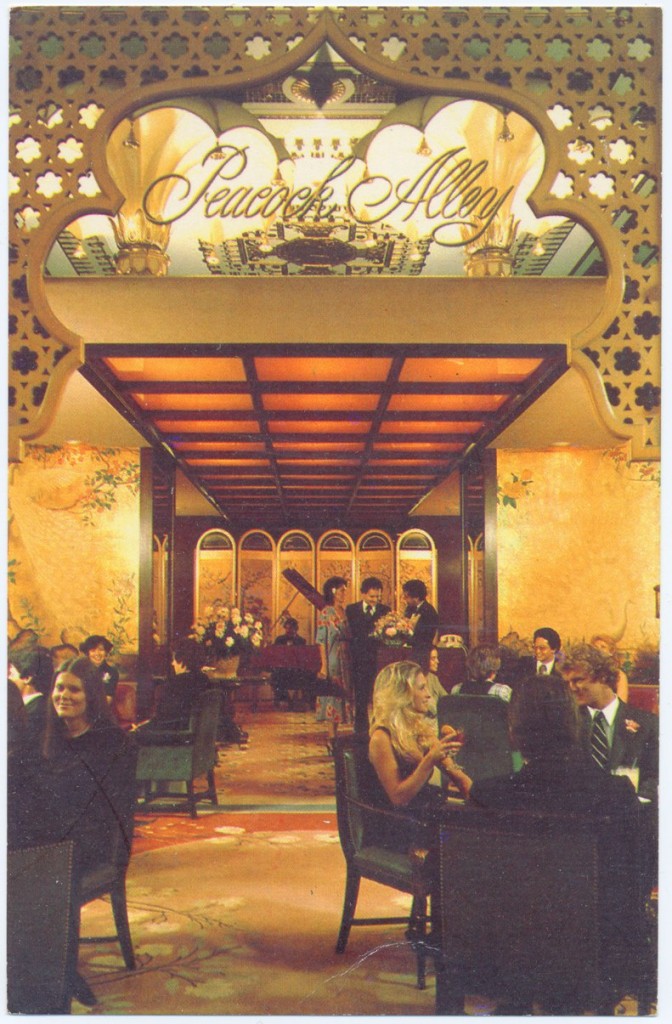 Waldorf-Astoria's Peacock Alley Postcard Front
