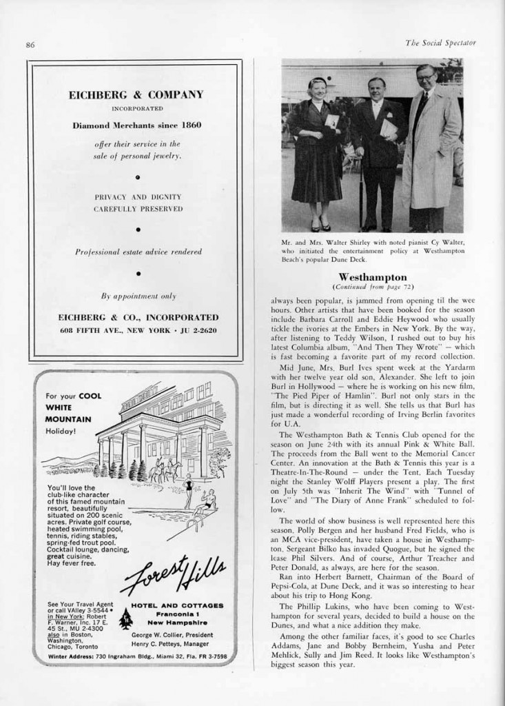 Social Spectator Magazine July 1960 Page 86