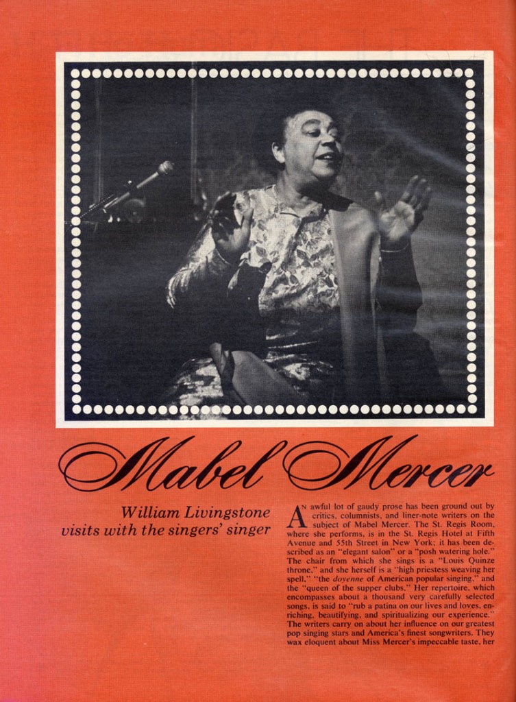 Stereo Review Magazine February 1975 Mabel Mercer And The Art of Cabaret Article Page 1
