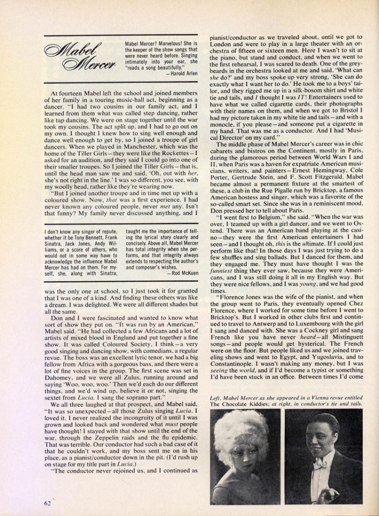 Stereo Review Magazine February 1975 Mabel Mercer And The Art of Cabaret Article Page 3