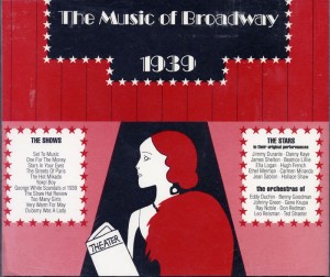 The Music Of Broadway 1939 CD Cover