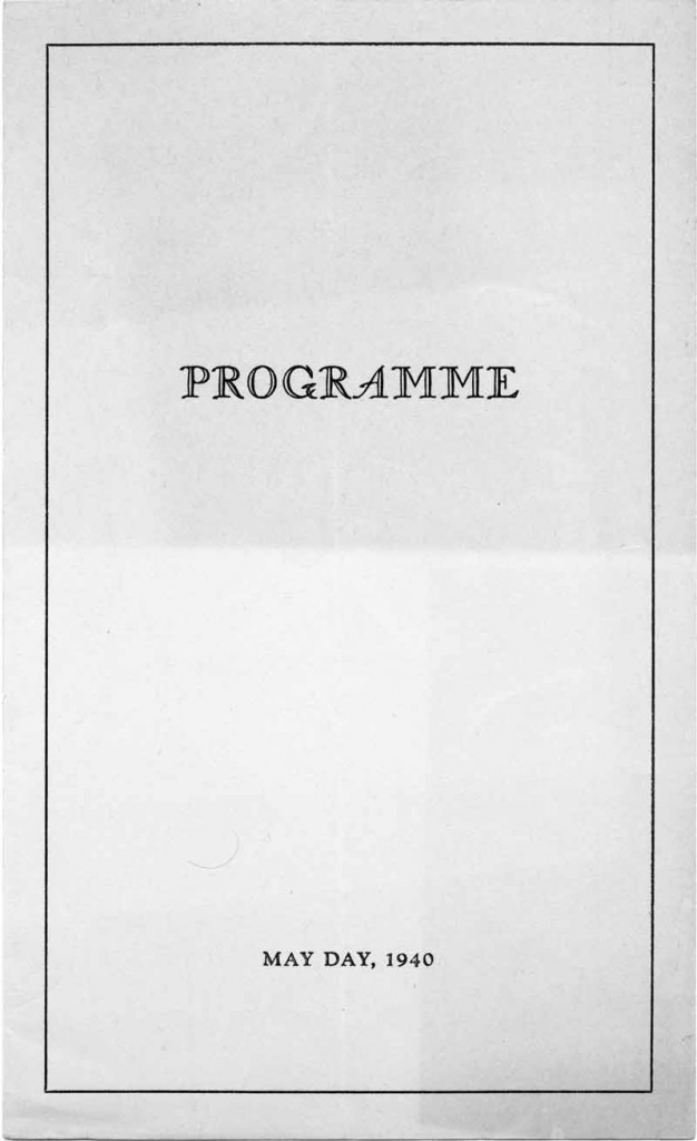 British War Relief Society Benefit 05.01.1940 Programme Brochure Cover